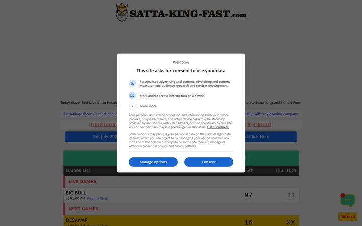 Snímek obrazovky satta-king-up.com