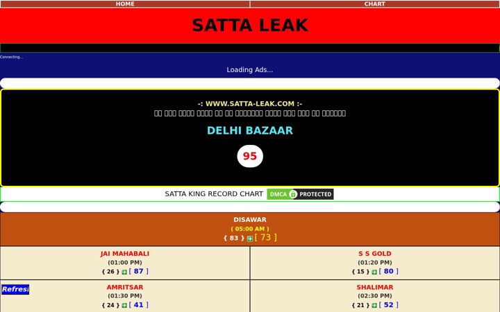 Screenshot of satta-leak.com