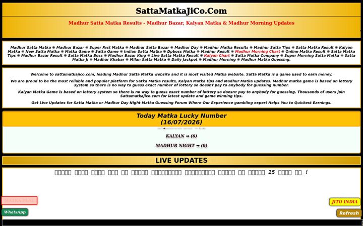 Screenshot von sattamatkajico.com