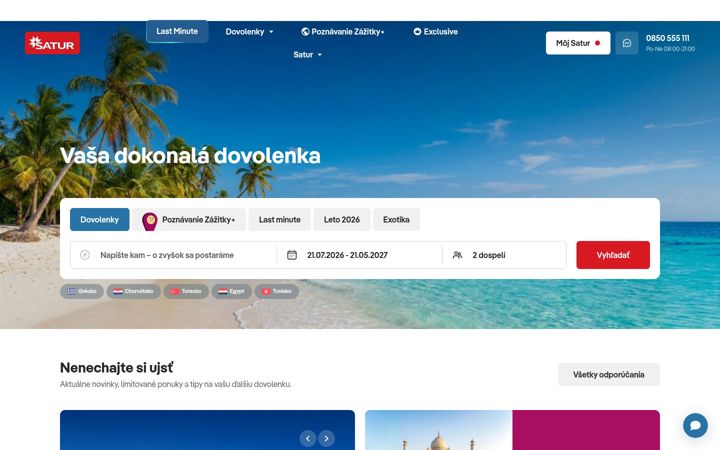 Screenshot of satur.sk