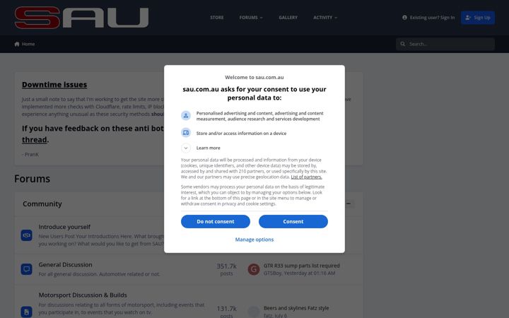 Screenshot of sau.com.au