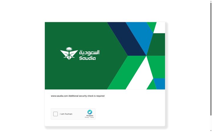 Captura de ecrã de saudia.com