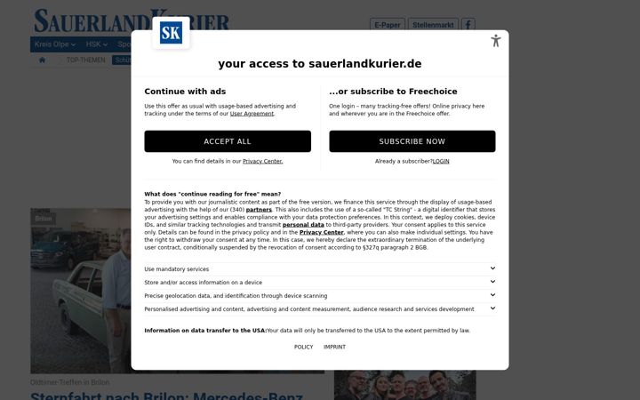 Screenshot of sauerlandkurier.de
