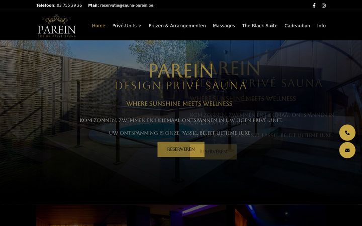 Captura de pantalla de sauna-parein.be