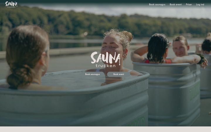 Skærmbillede af saunatrucken.dk