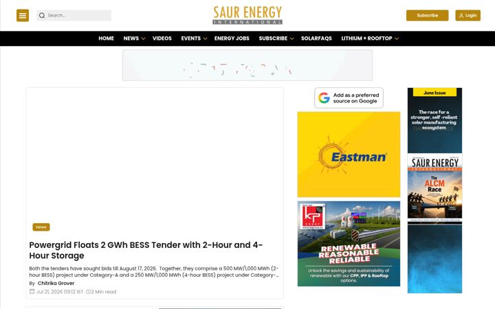 Screenshot of saurenergy.com