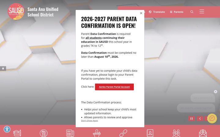Screenshot of sausd.us
