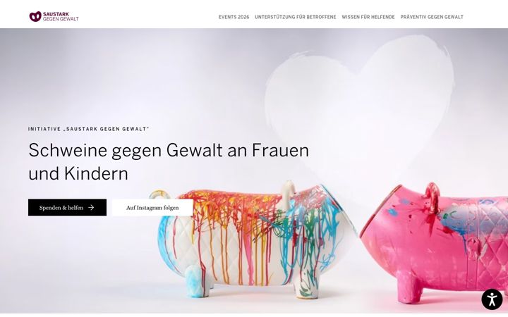 Ekrano kopija saustarkgegengewalt.de