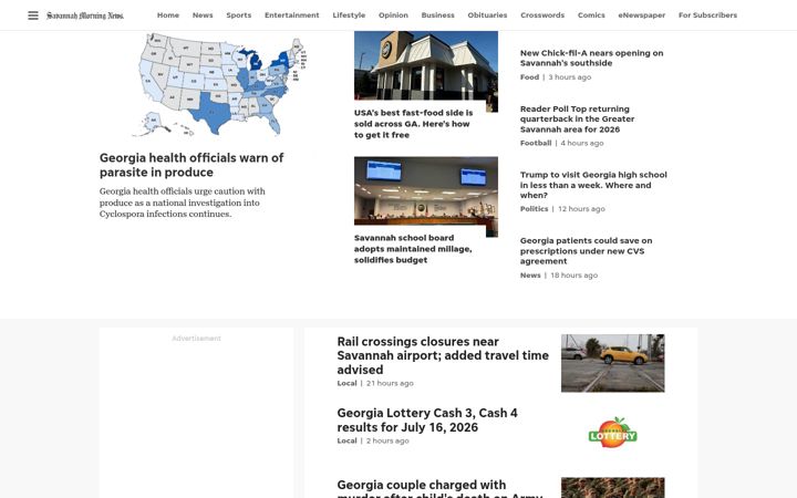 Екранна снимка на savannahnow.com