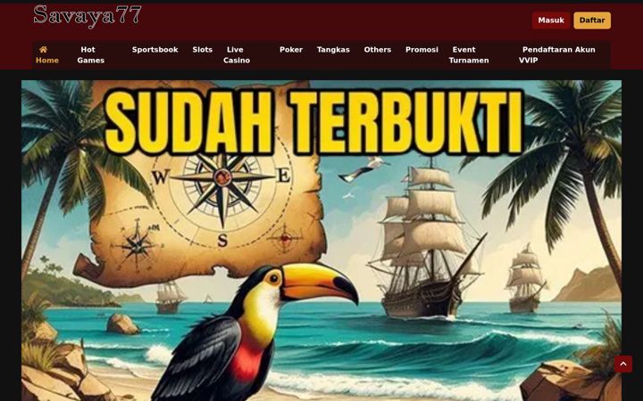 Screenshot of savaya77.com