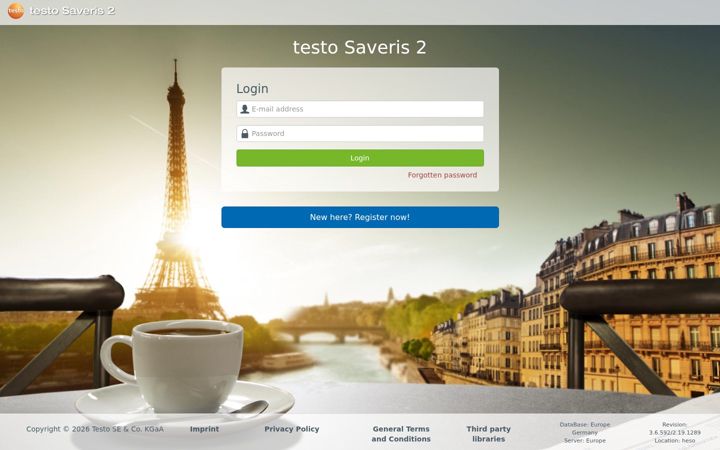 Snímek obrazovky saveris2.net