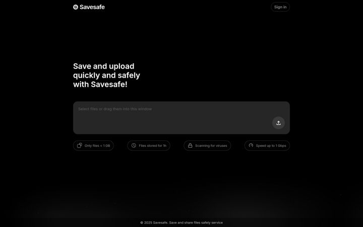 Ekrano kopija savesafe.cc