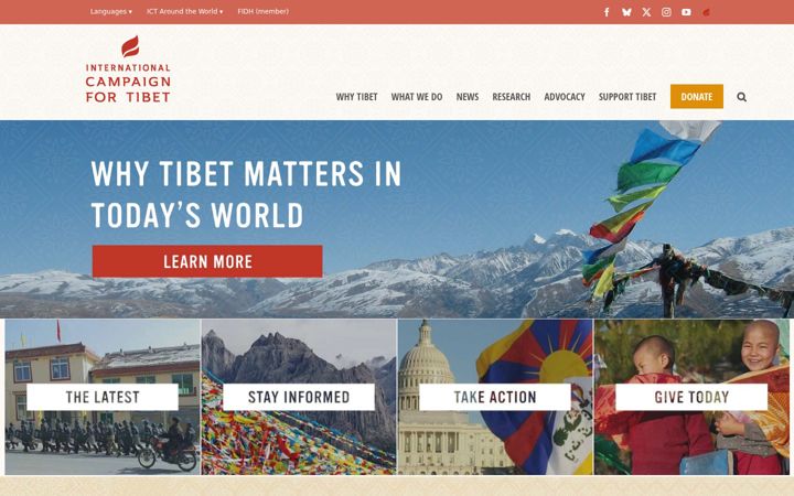 Skærmbillede af savetibet.org