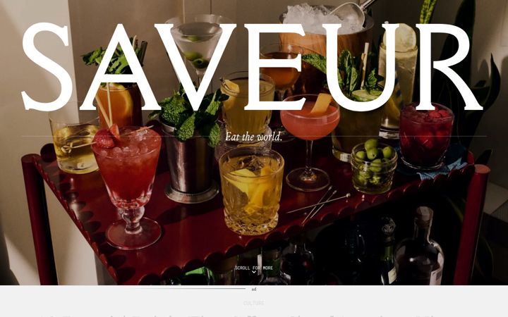 Skärmbild av saveur.com