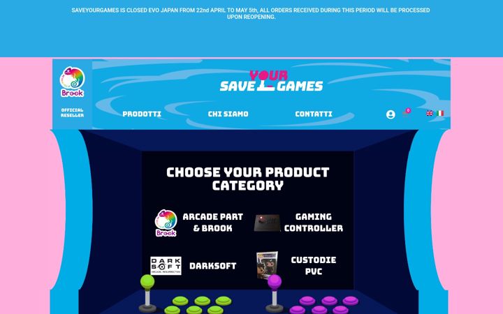 Zrzut ekranu saveyourgames.it