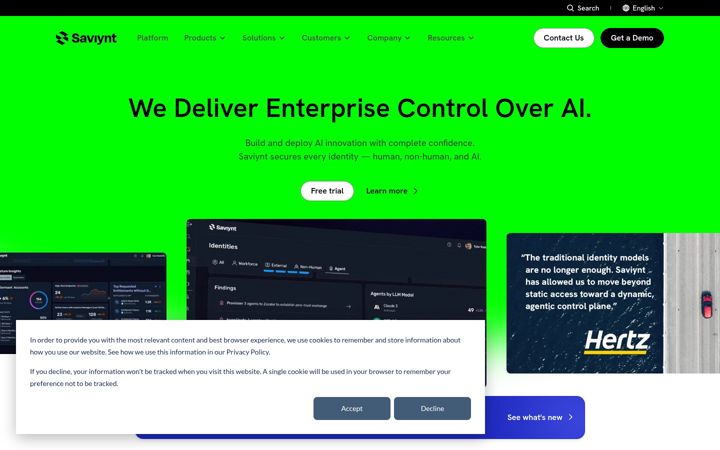 Screenshot of saviynt.com