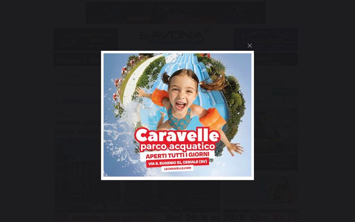Captură de ecran a savonanews.it