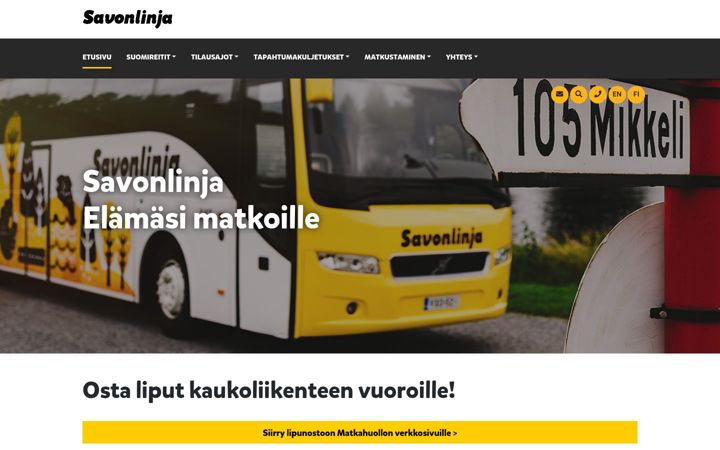 Ekrano kopija savonlinja.fi