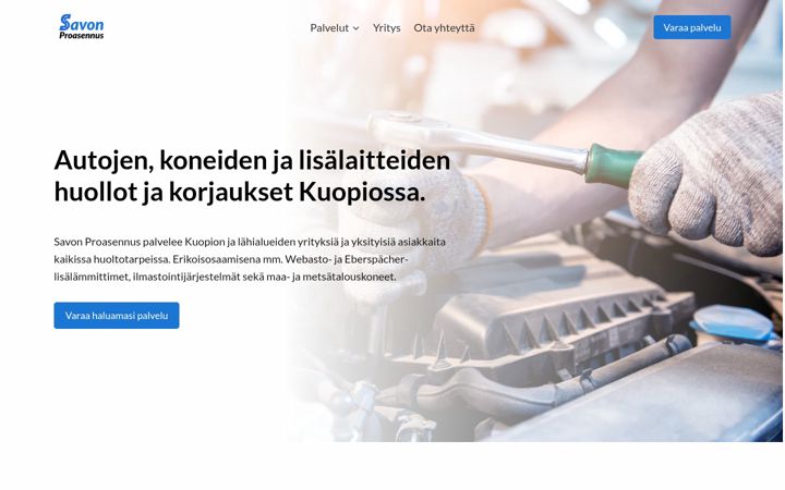Screenshot of savonproasennus.fi