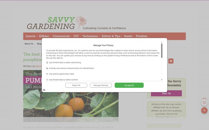 Captura de pantalla de savvygardening.com