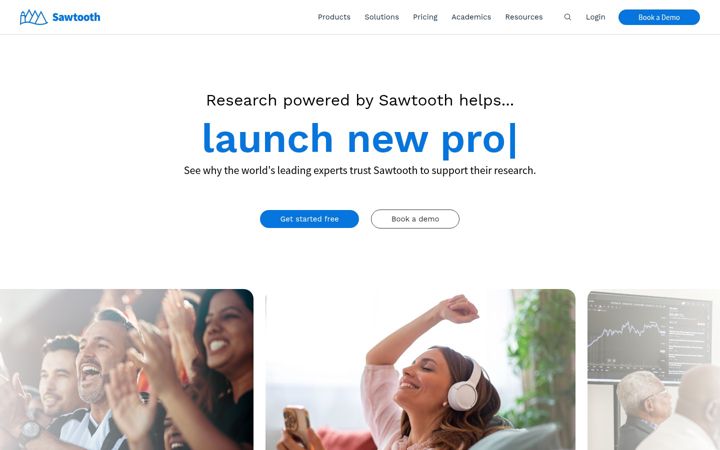 Screenshot of sawtoothsoftware.com