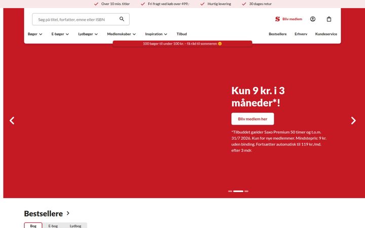 Snimka zaslona za saxo.com