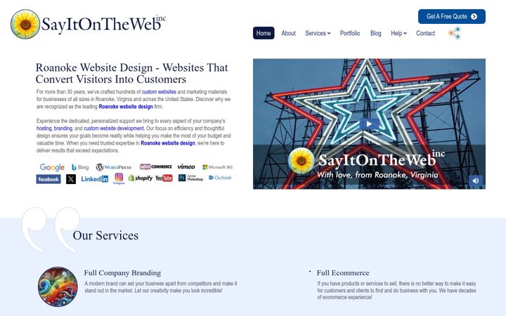 Captura de pantalla de sayitontheweb.com