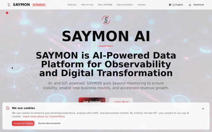 Screenshot of saymon.tech