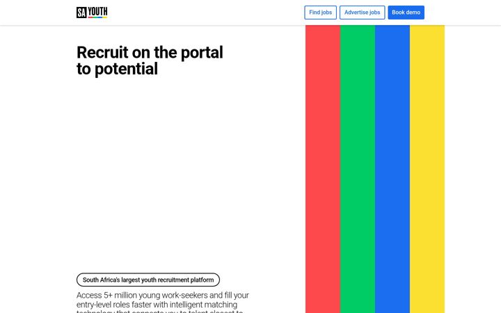 Screenshot of sayouth.org.za