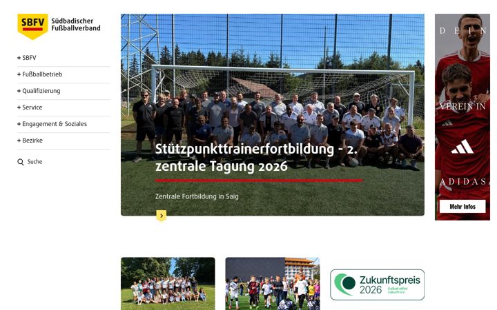 Screenshot of sbfv.de
