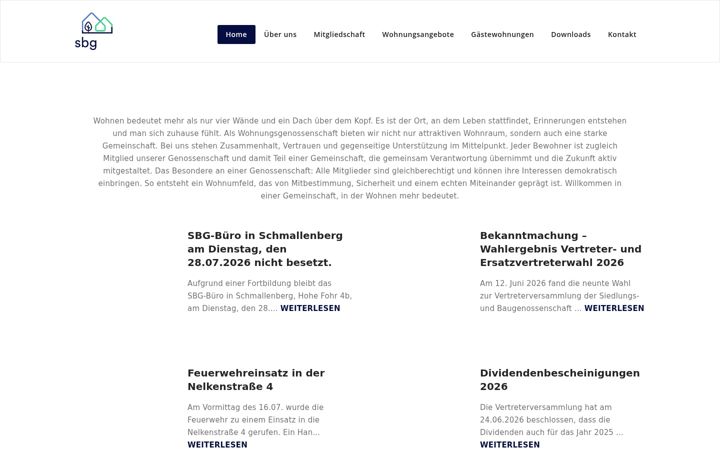 Screenshot του sbg-wohnen.de