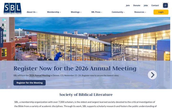 Screenshot of sbl-site.org