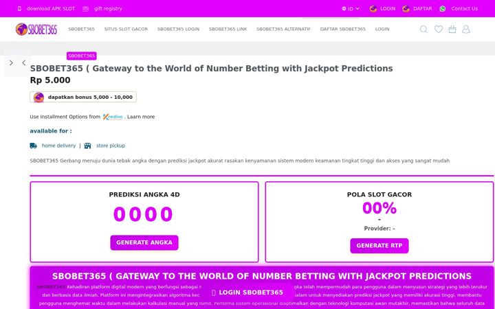 Screenshot of sbobet365.org