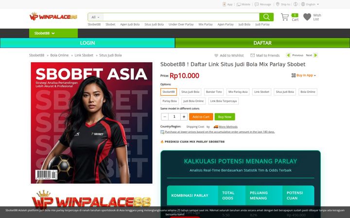 Screenshot of sbobet88.mom