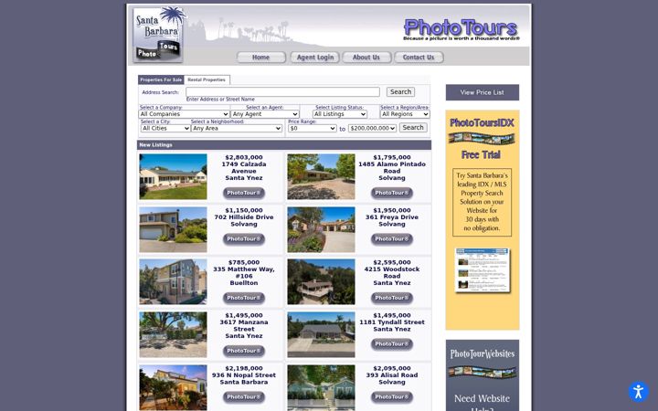 Screenshot of sbphototours.com