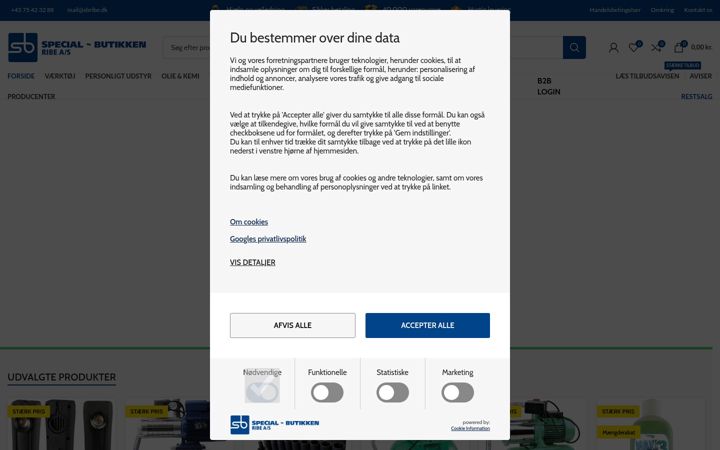 Screenshot of sbribe.dk