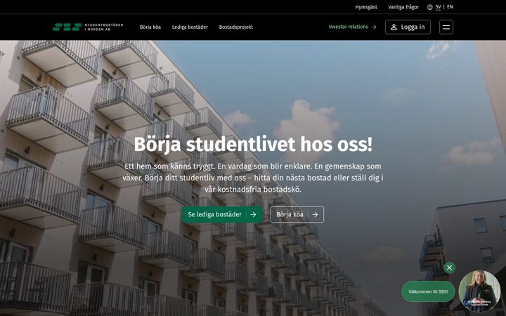 Zrzut ekranu sbsstudent.se