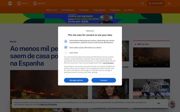 Zrzut ekranu sbt.com.br