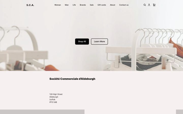 Screenshot von sca-fashion.co.uk