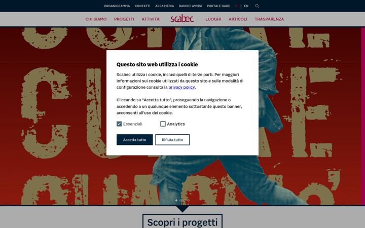 Screenshot of scabec.it