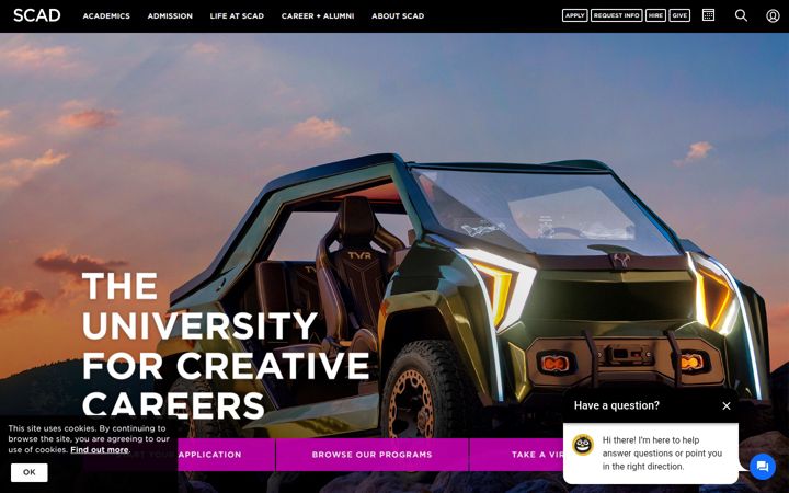 Screenshot di scad.edu