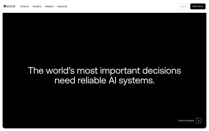 Screenshot von scale.com