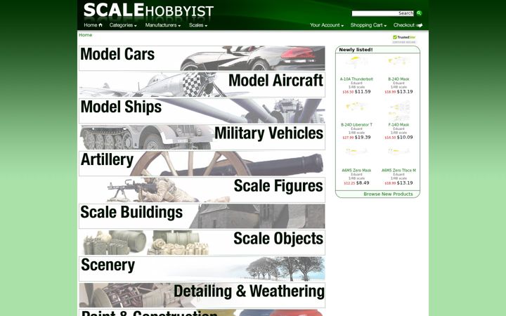 Screenshot of scalehobbyist.com