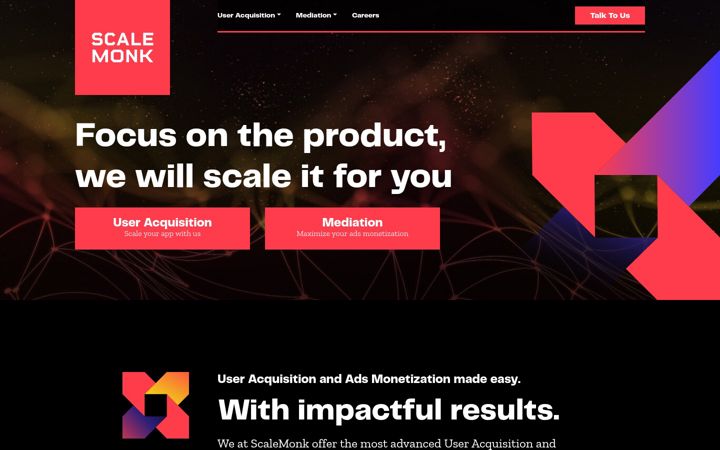 Screenshot of scalemonk.com