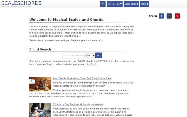 Screenshot of scales-chords.com