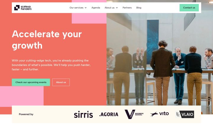 Zrzut ekranu scaleupflanders.com