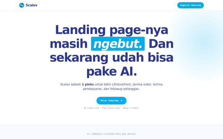 Screenshot of scalev.id