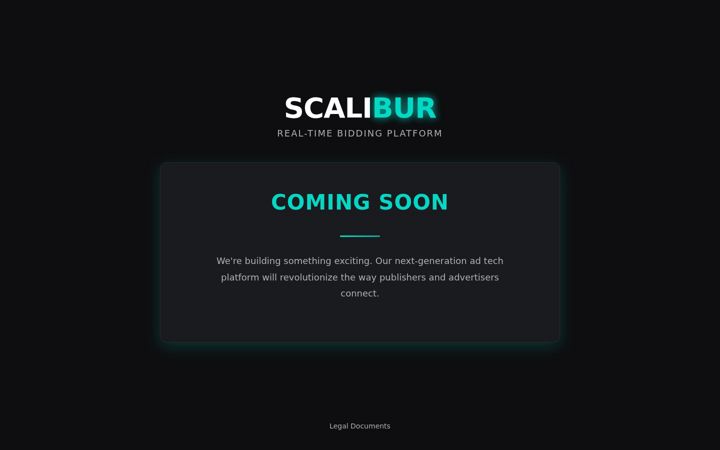 Screenshot ta' scalibur.io