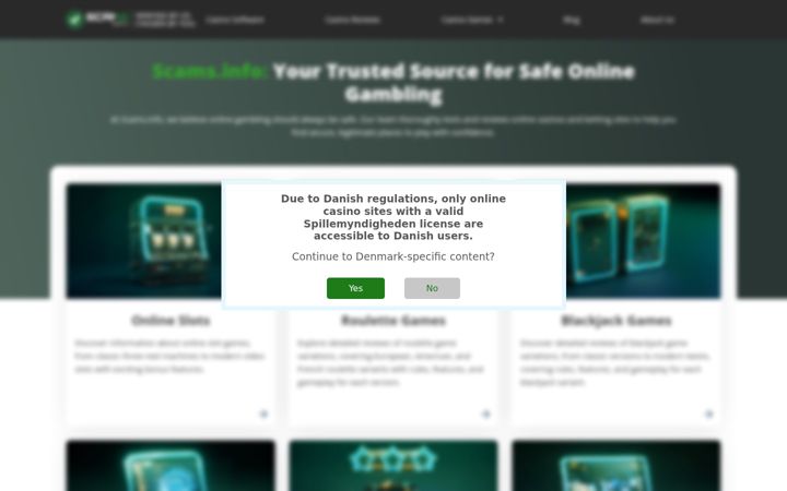 Screenshot of scams.info