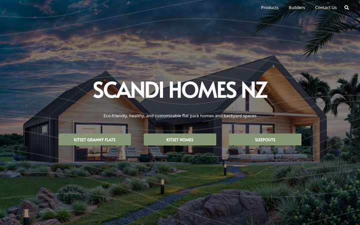 Ekrano kopija scandihomes.co.nz